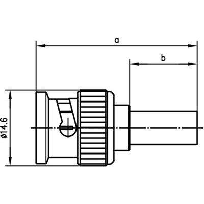 Telegärtner 100027462 100027462 BNC-connector Stekker, recht 50 Ω 1 stuk(s)
