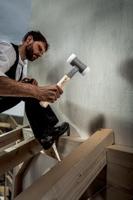 Halder Kunststofhamer | lengte 335 mm hoofd-d. 35 mm | hickory terugslagvrij | hard nylon wit | 1 stuk - 3366.035 3366.035 - thumbnail