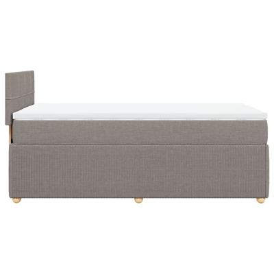Boxspring met matras stof taupe 120x200 cm