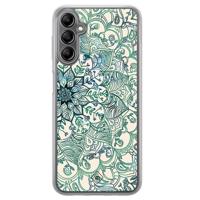 Samsung Galaxy A14 hybride hoesje - Mandala blauw - thumbnail