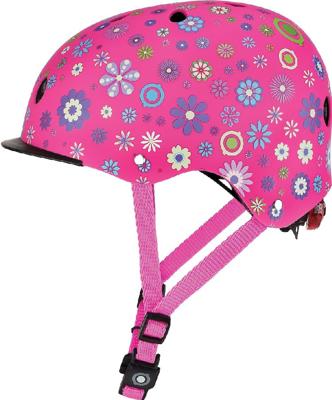 Globber helm elite lights pink flowers Globber helm elite lights pink flowers