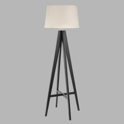 Searchlight Landelijke vloerlampEasel 148cm zwart met taupe - EU3540BR