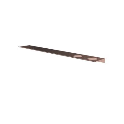 Hotbath &More Planchet 80 cm inclusief bevestigings rails met 2 uitsparingen voor een zeepdispenser of beker Geborsteld koper PVD Hotbath &More Planchet 80 cm inclusief bevestigings rails met 2 uitsparingen voor een zeepdispenser of beker Geborsteld koper PVD