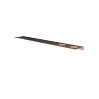 Hotbath &More Planchet 80 cm inclusief bevestigings rails met 2 uitsparingen voor een zeepdispenser of beker Geborsteld koper PVD - thumbnail