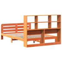 Bedframe zonder matras massief grenenhout wasbruin 120x190 cm - thumbnail
