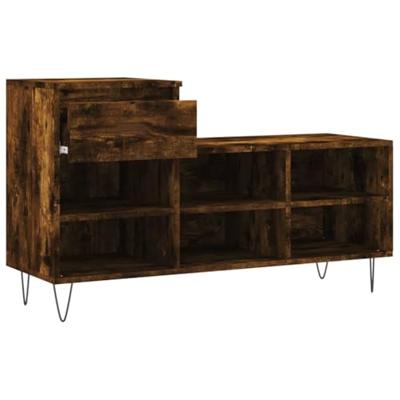 VidaXL Schoenenkast 102x36x60 cm bewerkt hout gerookt eikenkleurig