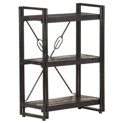 VidaXL Boekenkast met 3 schappen 60x30x80 cm massief mangohout zwart