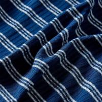 Kindershirt met lange mouwen gestreept 128 marineblauw - thumbnail
