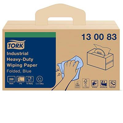 Tork Poetsdoek | L324xB385ca. mm | blauw | 3 laags, met reliëf | doos | 1 stuk - 130083 130083 - thumbnail