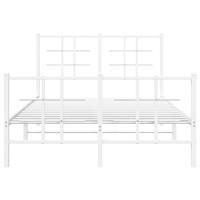 Bedframe met hoofd- en voeteneinde metaal wit 120x200 cm - thumbnail