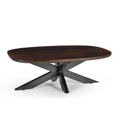 Livingfurn Deens ovale Salontafel 'Jesper' 120 x 75cm, kleur Donkerbruin