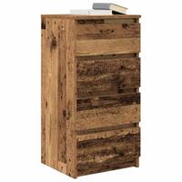 Dressoir 37,5x35x76 cm bewerkt hout oud houtkleurig - thumbnail