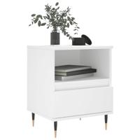 Nachtkastjes 2 st 40x35x50 cm bewerkt hout wit - thumbnail