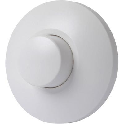 EcoDim - LED Vloerdimmer - ECO-DIM.09 - Fase Afsnijding RC - Enkel Knop - 0-50W - Rond - Mat Wit