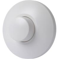 EcoDim - LED Vloerdimmer - ECO-DIM.09 - Fase Afsnijding RC - Enkel Knop - 0-50W - Rond - Mat Wit - thumbnail