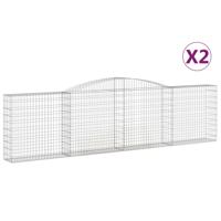 Schanskorven 2 st gewelfd 400x30x100/120 cm ijzer - thumbnail