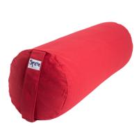 Yoga Bolster Rood Rond Katoen - Effen - 59 x 21,5 cm - thumbnail