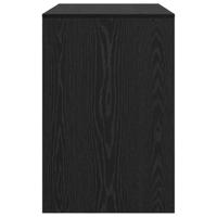 Bureau met plank Zwart eiken 102 x 50 x 75 cm Bewerkt hout - thumbnail