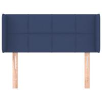 Hoofdbord met randen 93x16x78/88 cm stof blauw - thumbnail
