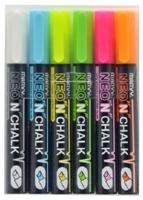 Krijtmarkers marvy uchida neon 6 stuks - thumbnail