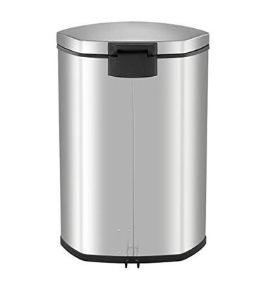 EKO pedaalemmer shell 50 l matzilverkleurig