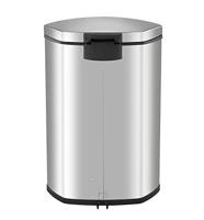 EKO pedaalemmer shell 50 l matzilverkleurig - thumbnail