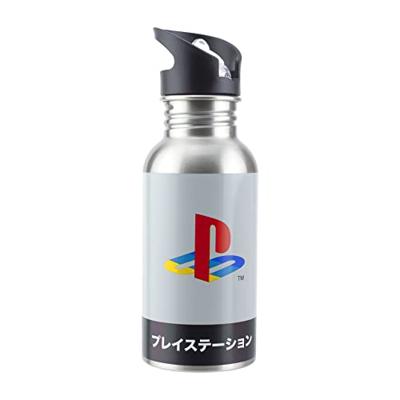 Playstation - Metal Water Bottle with Straw