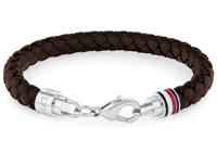 Tommy Hilfiger ICONIC Leer Roestvrij staal Heren armband - thumbnail