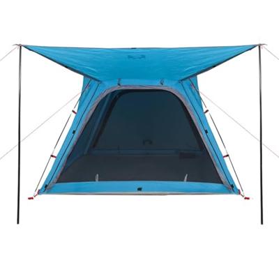 Tent 4-persoons 240x221x160 cm 185T taft blauw Tent 4-persoons 240x221x160 cm 185T taft blauw