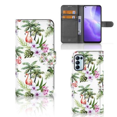 OPPO Find X3 Lite | Telefoonhoesje | Met pasjeshouder | Flamingo Palms