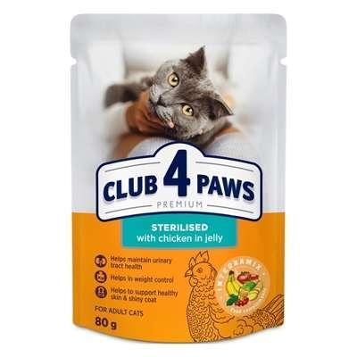 CLUB 4 PAWS PREMIUM ADULT STERILISED CHICKEN IN JELLY POUCH