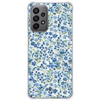 Samsung Galaxy A23 shockproof hoesje - Vintage blue floral - thumbnail