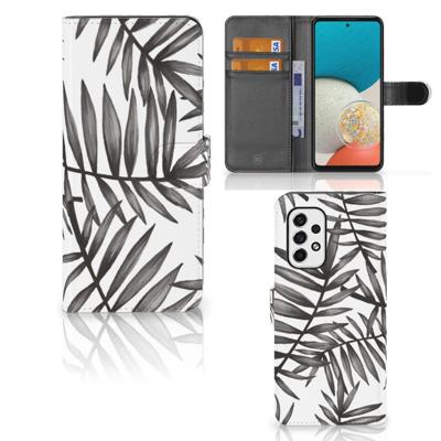 Samsung Galaxy A53 Hoesje Leaves Grey Samsung Galaxy A53 Hoesje Leaves Grey