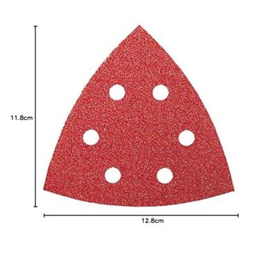 Bosch Accessories 2609256A57 Deltaschuurpapier Met klittenband, Geperforeerd Korrelgrootte (num) 80 Hoekmaat 105 mm 5 stuk(s)