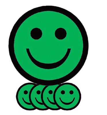 Magneet smiley 5 cm emotie blij groen Magneet smiley 5 cm emotie blij groen