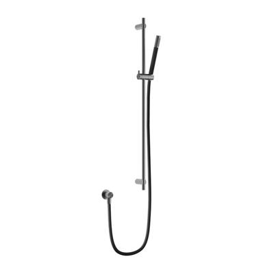 Glijstangset Hotbath Archie met Wanduitlaat Doucheslang 150 CM Staafhanddouche Geborsteld Gunmetal PVD Glijstangset Hotbath Archie met Wanduitlaat Doucheslang 150 CM Staafhanddouche Geborsteld Gunmetal PVD
