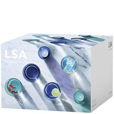 L.S.A. Coro Tumbler Glas 560 ml Set van 4 Stuks Assorti