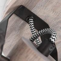 Steinhauer Industriële plafondlampGearwood 3-lichts antraciet met hout - 3063A - thumbnail