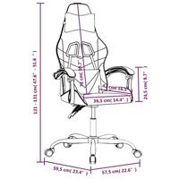 Gamestoel kunstleer zwart en wit - thumbnail