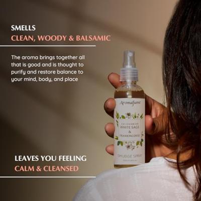 Aromafume Natural Smudge Spray Witte Salie en Frankincense