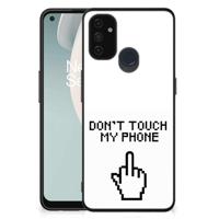OnePlus Nord N100 | Telefoon Hoesje | Finger Don't Touch My Phone - thumbnail