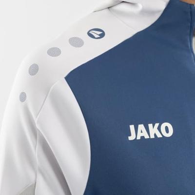 JAKO 6770 Sweater Met Kap Dynamic - Nachtblauw/Wit/Lichtgrijs - L