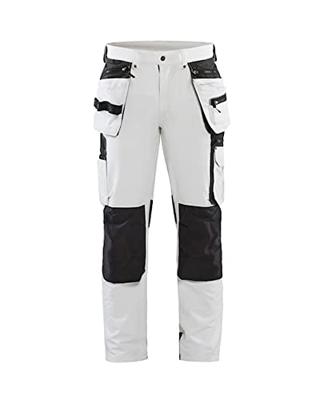 Blåkläder Schildersbroek met 4-weg stretch 10791645 | Wit/Donkergrijs | Maat 58 - 7330509743454