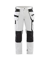 Blåkläder Schildersbroek met 4-weg stretch 10791645 | Wit/Donkergrijs | Maat 58 - 7330509743454 - thumbnail