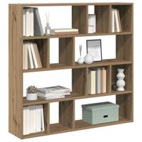 Boekenkast/kamerscherm 105x24x102 cm artisanaal eikenkleur - thumbnail