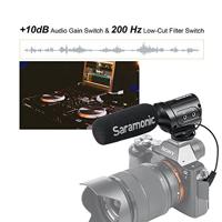 Saramonic sr-m3 mini-microfoon met geïntegreerde verlichting voor DSLR-/camcorder zwart - thumbnail