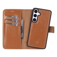 NorthLife Samsung Galaxy S25 Plus - Leren Afneembare 2-in-1 bookcase telefoonhoes - Cognac - thumbnail