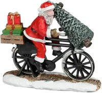 Santa on bicycle l9xb3,5xh7,5 cm Luville - Luville - thumbnail