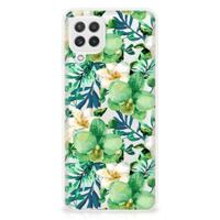 Samsung Galaxy A22 4G | M22 | TPU Case | Orchidee Groen - thumbnail