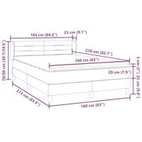 Boxspring met matras fluweel roze 160x210 cm - thumbnail